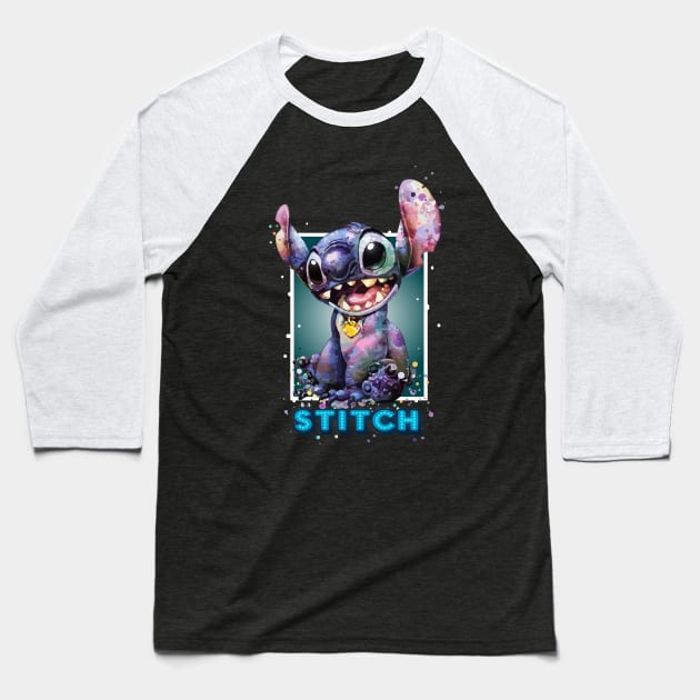 Stitch Baseball T-Shirt by Night9